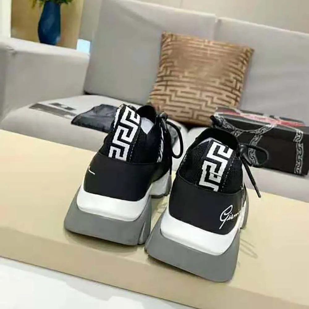 VERSACE MUJER ZAPATILLAS DE PUNTO SQUALONEGRO