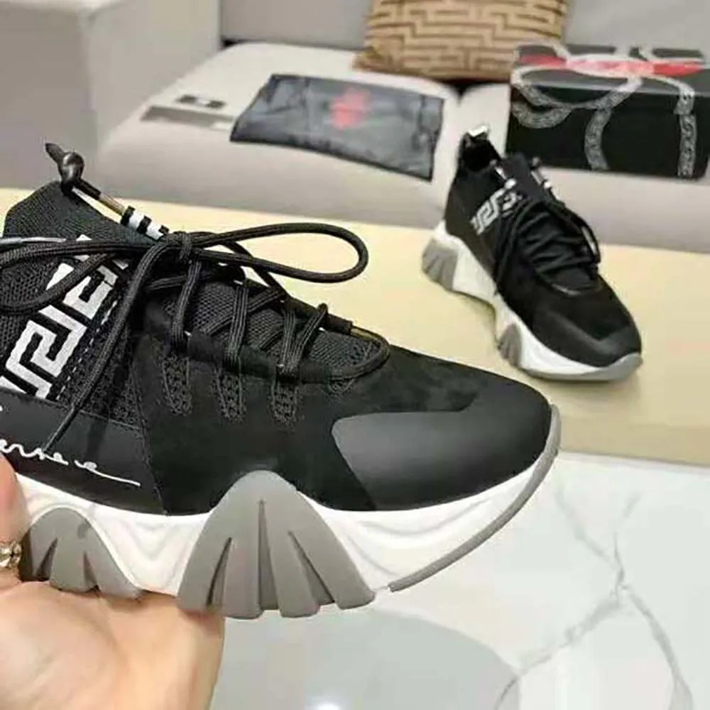 VERSACE MUJER ZAPATILLAS DE PUNTO SQUALONEGRO