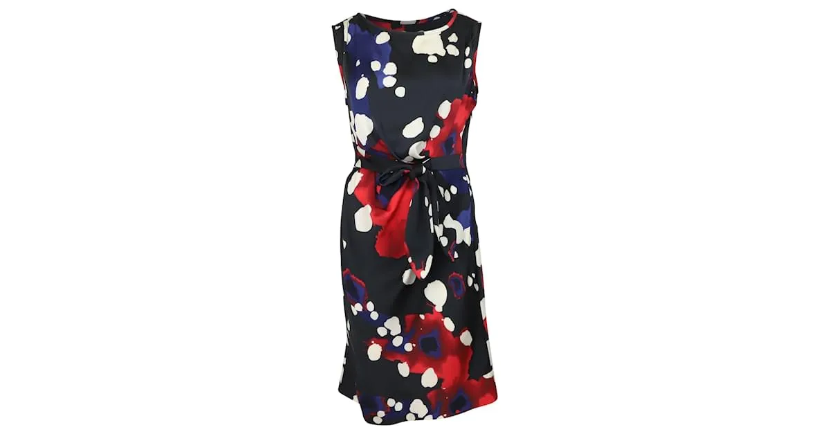 Vestido New Della estampado de Diane Von Furstenberg en seda multicolor Impresión de pitón 