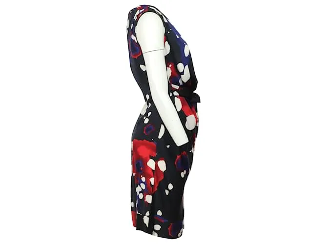 Vestido New Della estampado de Diane Von Furstenberg en seda multicolor Impresión de pitón 