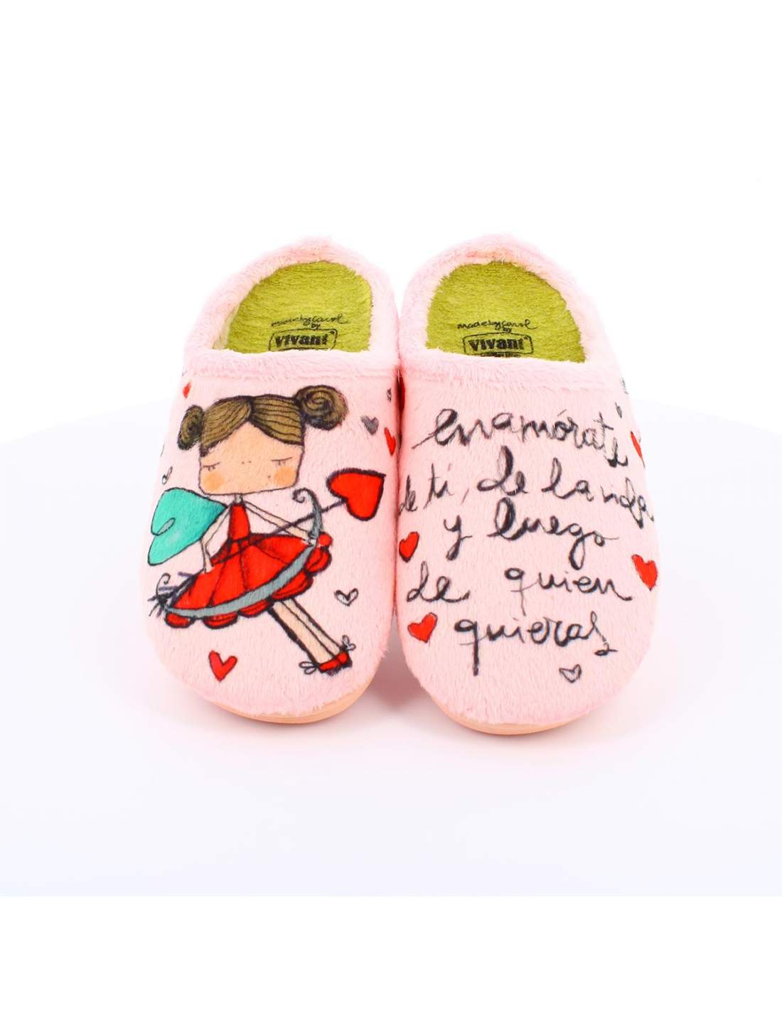 Zapatilla de Casa "Enamórate de tí, de la vida y luego de quien quieras" Everest Rosa