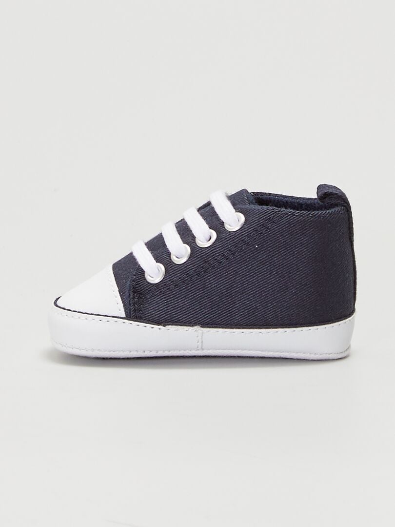 ZAPATILLAS ALTAS DE TELA  MARINO
