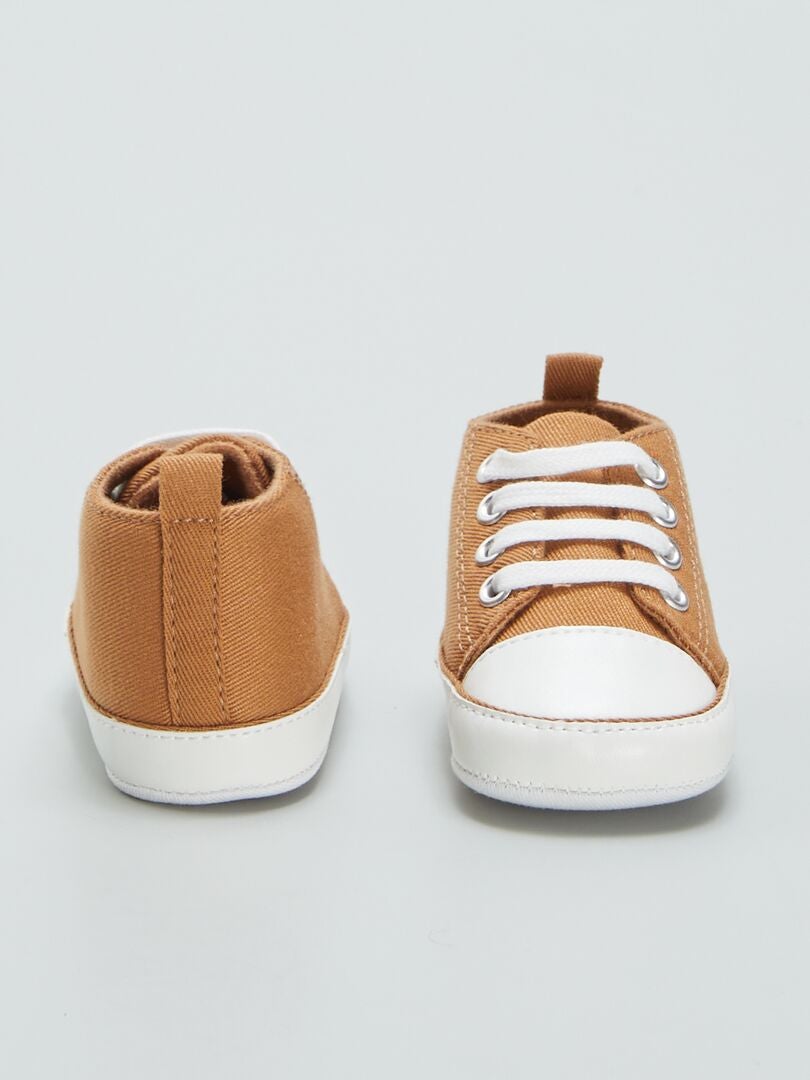 ZAPATILLAS ALTAS DE TELA  MARRON