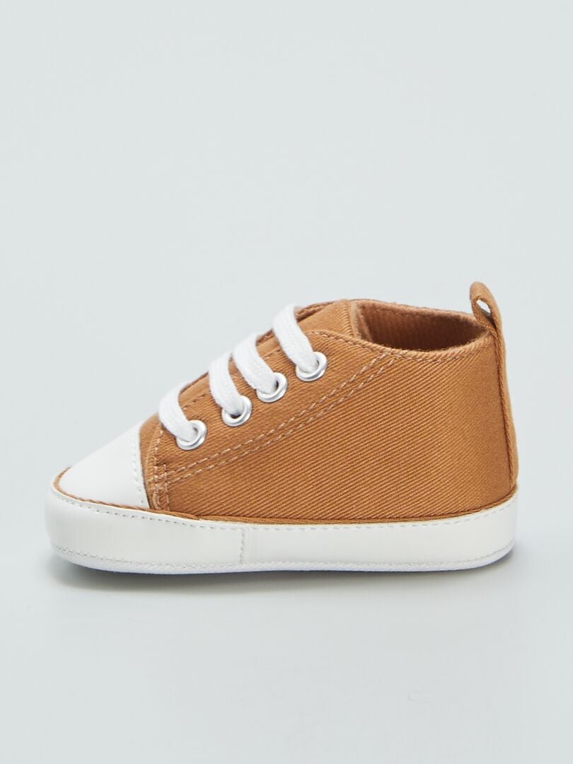 ZAPATILLAS ALTAS DE TELA  MARRON