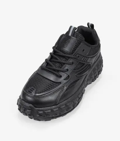 Zapatillas con plataforma negras estilo deportivo