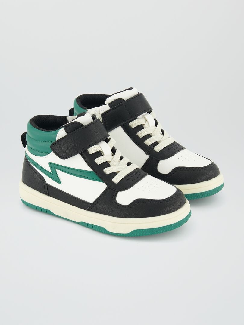 ZAPATILLAS DEPORTIVAS ALTAS TRICOLORES  VERDE