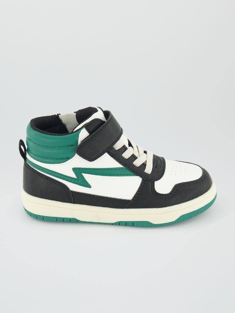 ZAPATILLAS DEPORTIVAS ALTAS TRICOLORES  VERDE