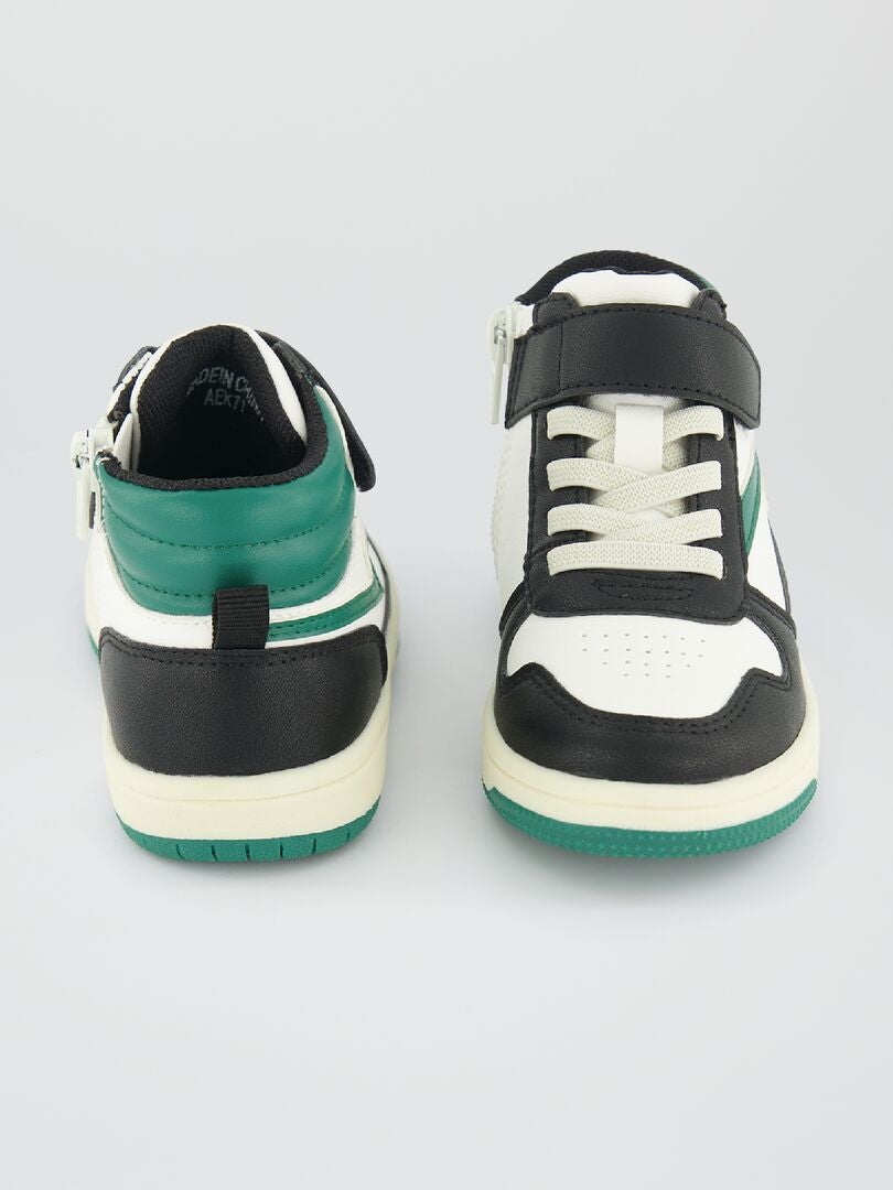ZAPATILLAS DEPORTIVAS ALTAS TRICOLORES  VERDE