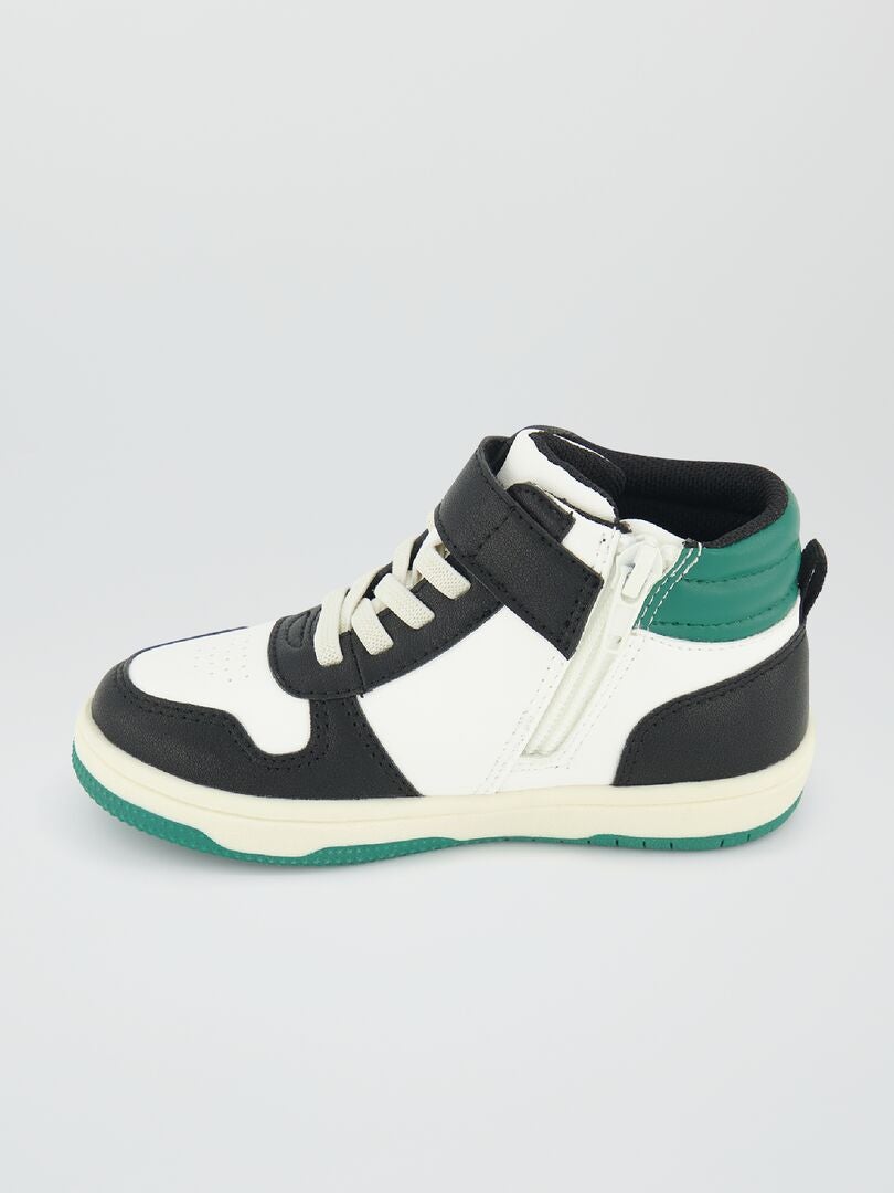 ZAPATILLAS DEPORTIVAS ALTAS TRICOLORES  VERDE