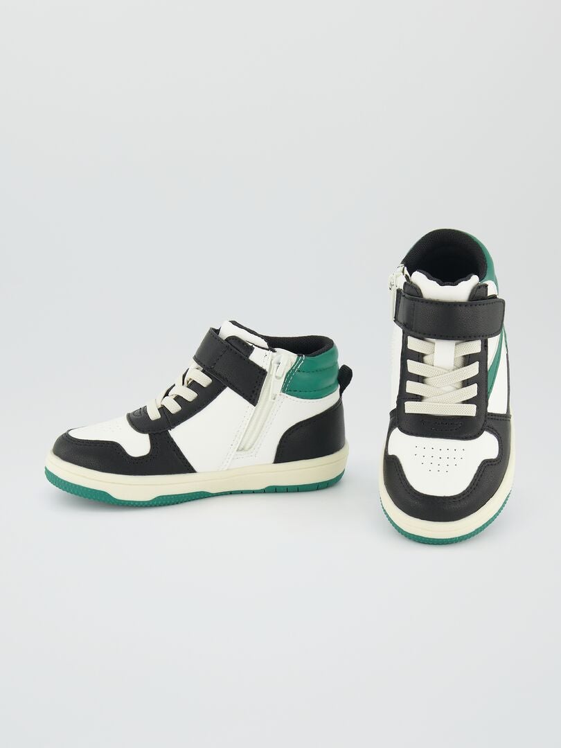 ZAPATILLAS DEPORTIVAS ALTAS TRICOLORES  VERDE