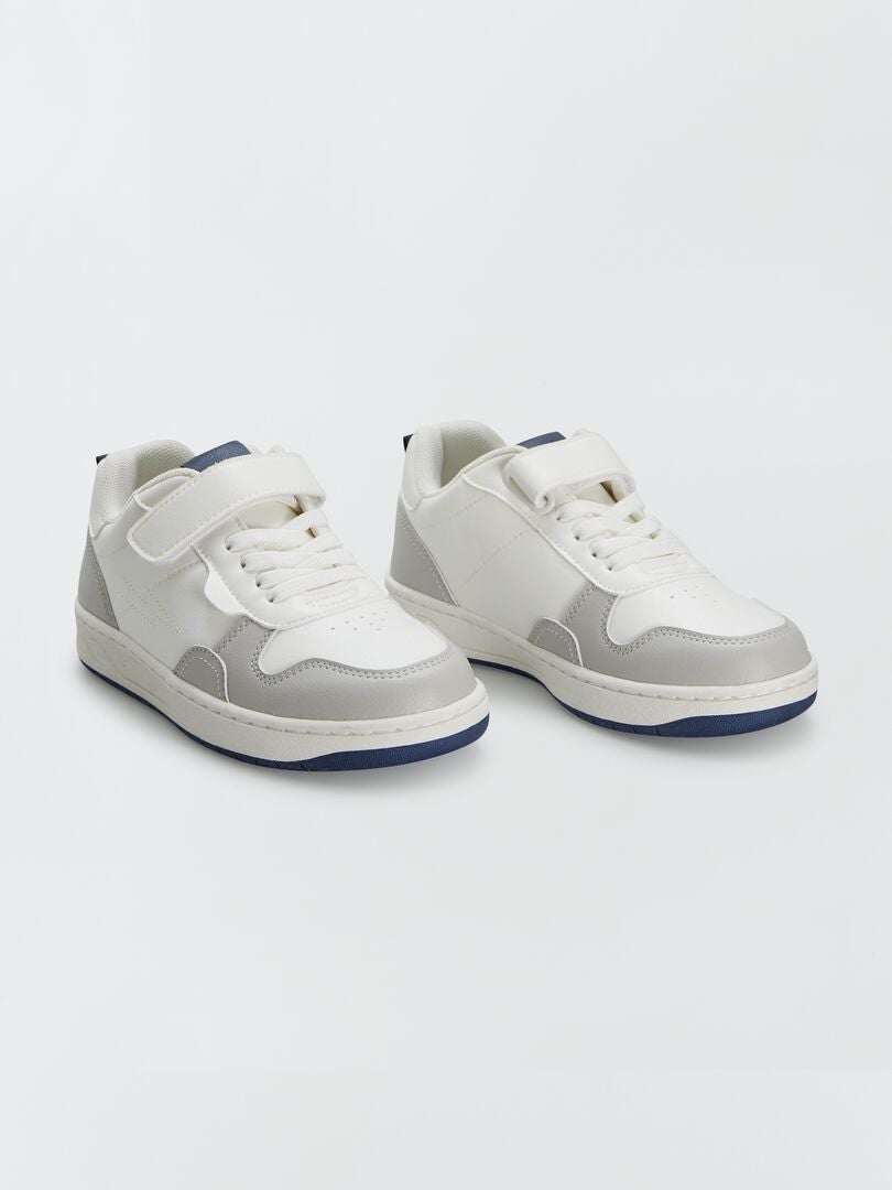 ZAPATILLAS DEPORTIVAS DE VELCRO + CORDONES ELáSTICOS  BLANCO