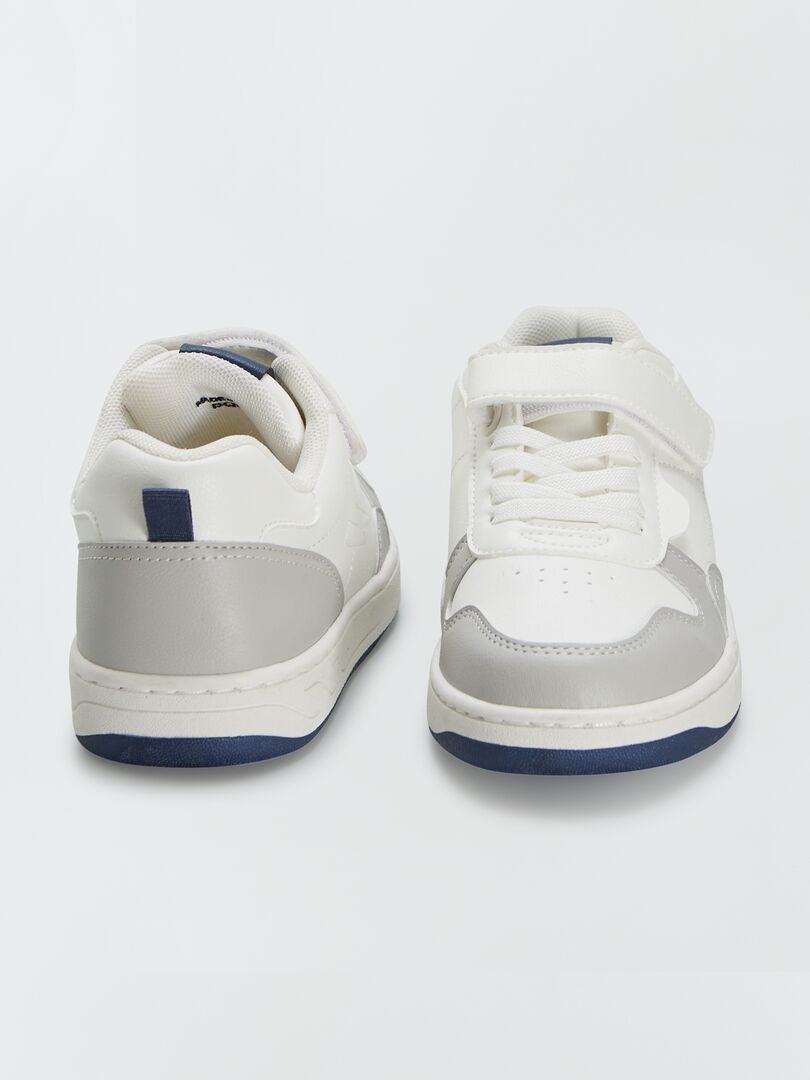 ZAPATILLAS DEPORTIVAS DE VELCRO + CORDONES ELáSTICOS  BLANCO