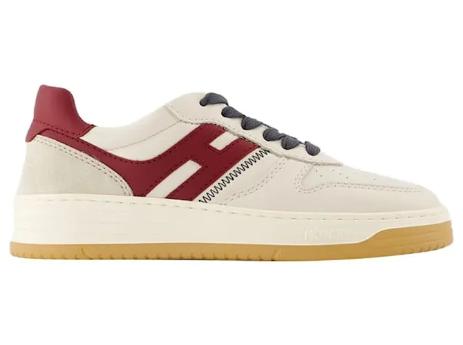 ZAPATILLAS H630  HOGAN  CUERO  BEIGE CASTAñO 