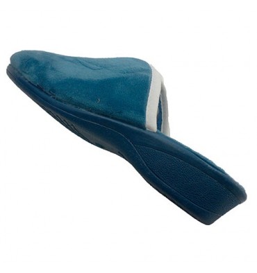 Zapatillas mujer abiertas detrás abertura empeine Nevada en azul