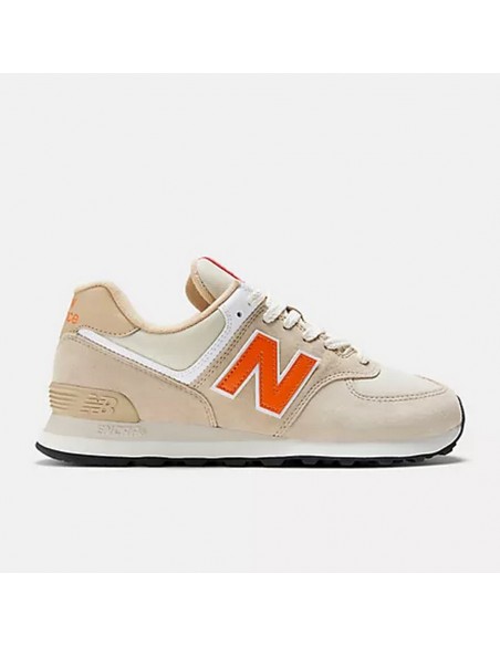 ZAPATILLAS NEW BALANCE U574 BEIGE Y NARANJAS  ECOOL
