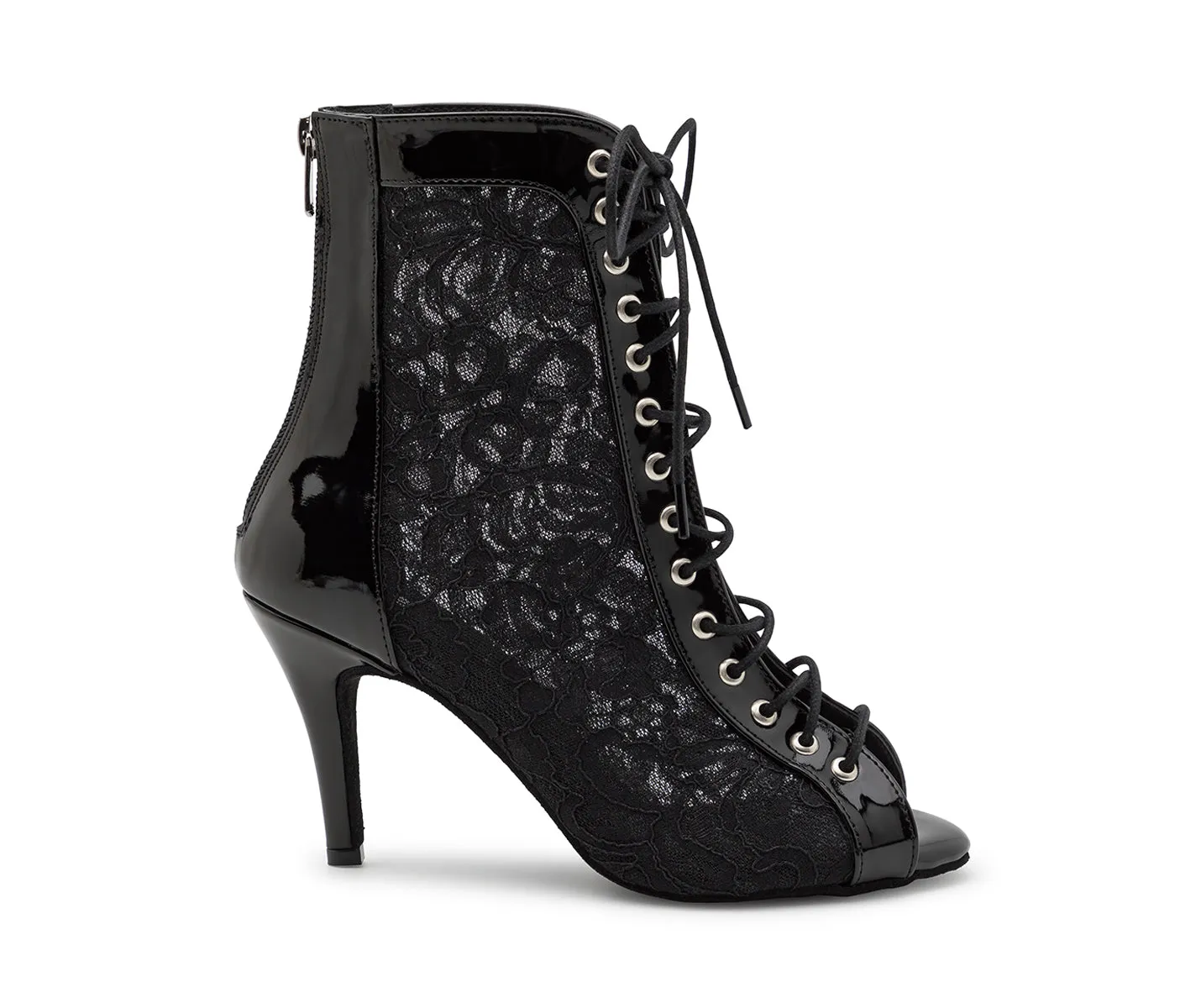 Zapatos de baile de tacón Halley en charol negro