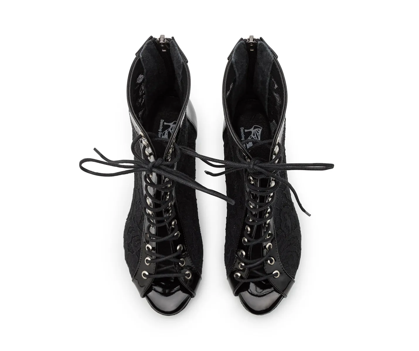 Zapatos de baile de tacón Halley en charol negro