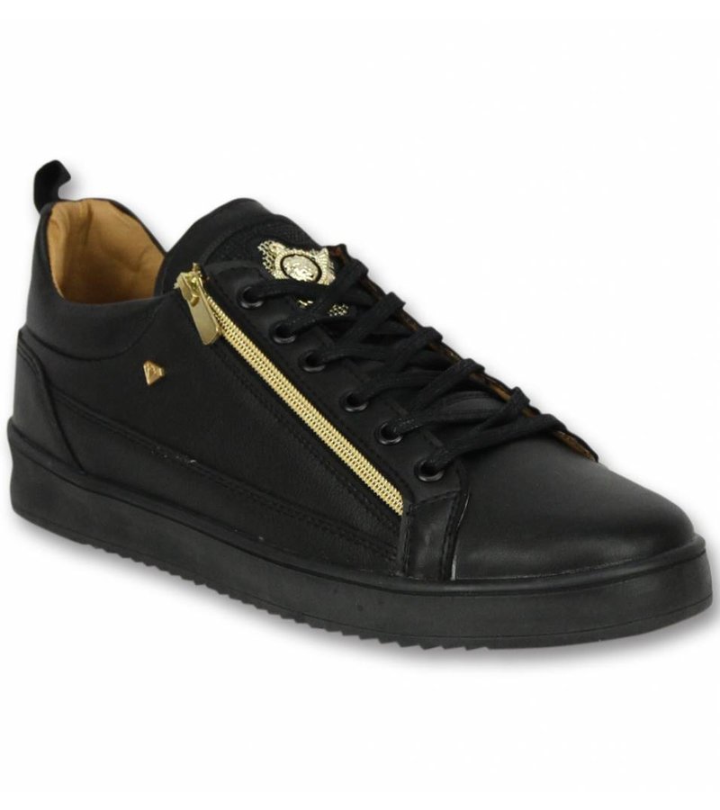 ZAPATOS DE HOMBRE  ZAPATILLAS BEE NEGRO DORADO   NEGRO