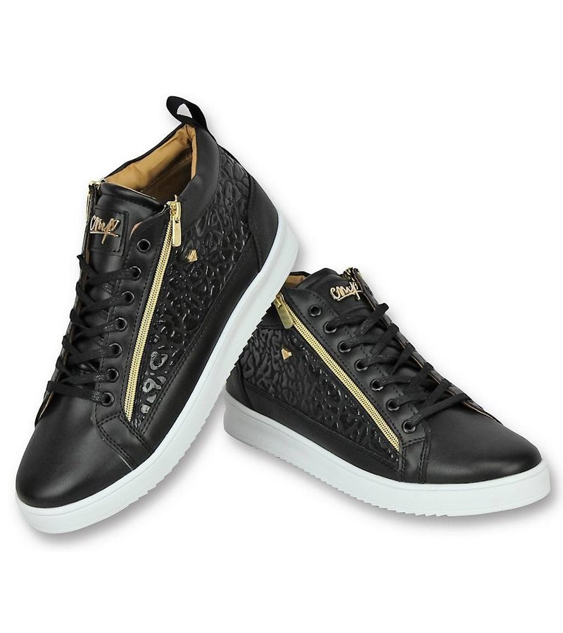 ZAPATOS DE HOMBRE  ZAPATILLAS HOMBRE CROC NEGRO DORADO  NEGRO