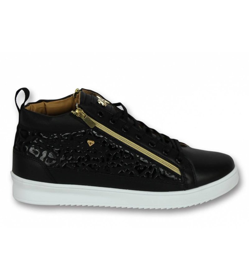 ZAPATOS DE HOMBRE  ZAPATILLAS HOMBRE CROC NEGRO DORADO  NEGRO