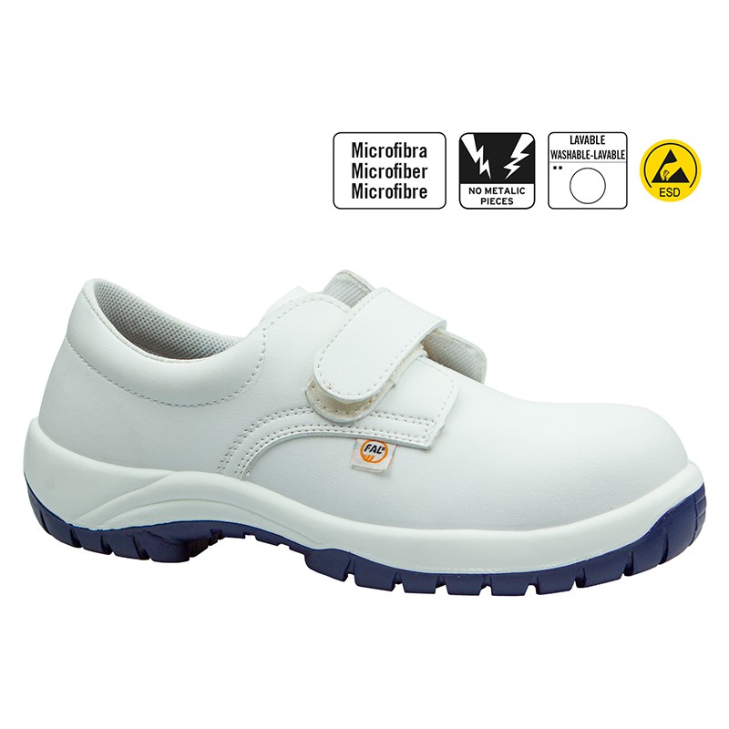 Zapatos seguridad blancos con velcro FAL Tajo
