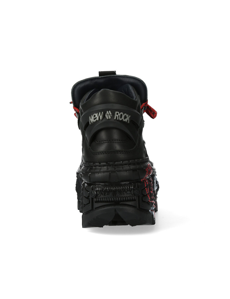 Zapatos tank ranger negro rojo