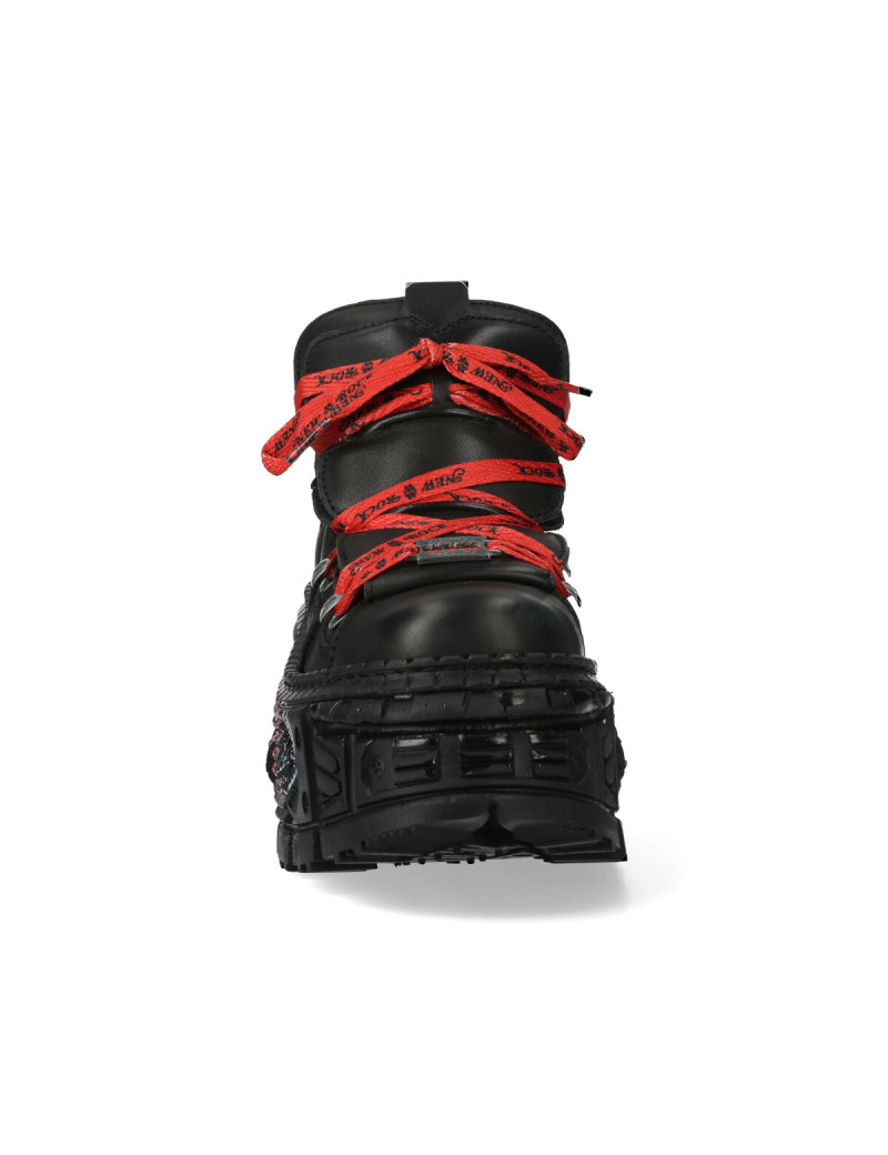 Zapatos tank ranger negro rojo
