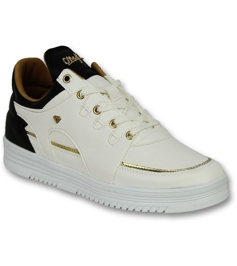 ZAPATOS TIPO ZAPATILLAS PARA HOMBRE  LUXURY WHITE BLACK  CMS71  BLANCO
