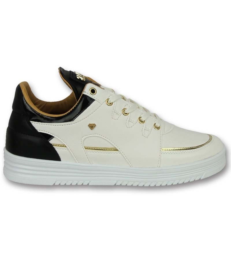 ZAPATOS TIPO ZAPATILLAS PARA HOMBRE  LUXURY WHITE BLACK  CMS71  BLANCO