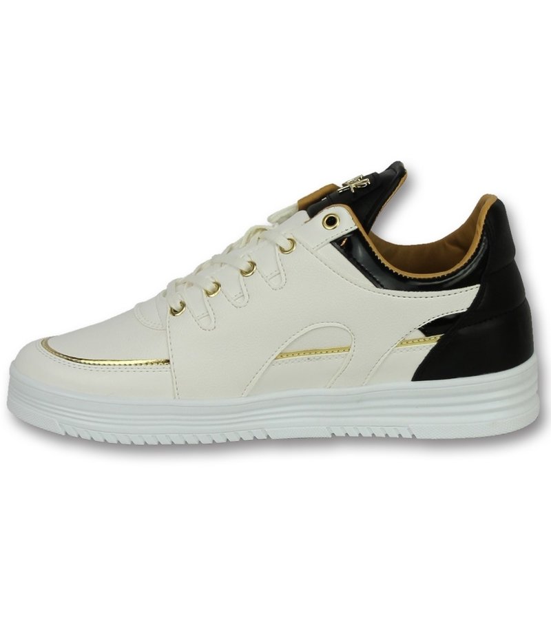 ZAPATOS TIPO ZAPATILLAS PARA HOMBRE  LUXURY WHITE BLACK  CMS71  BLANCO