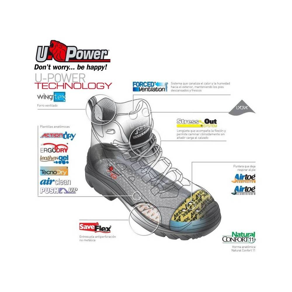 ZAPATOS UPOWER COAL S1P