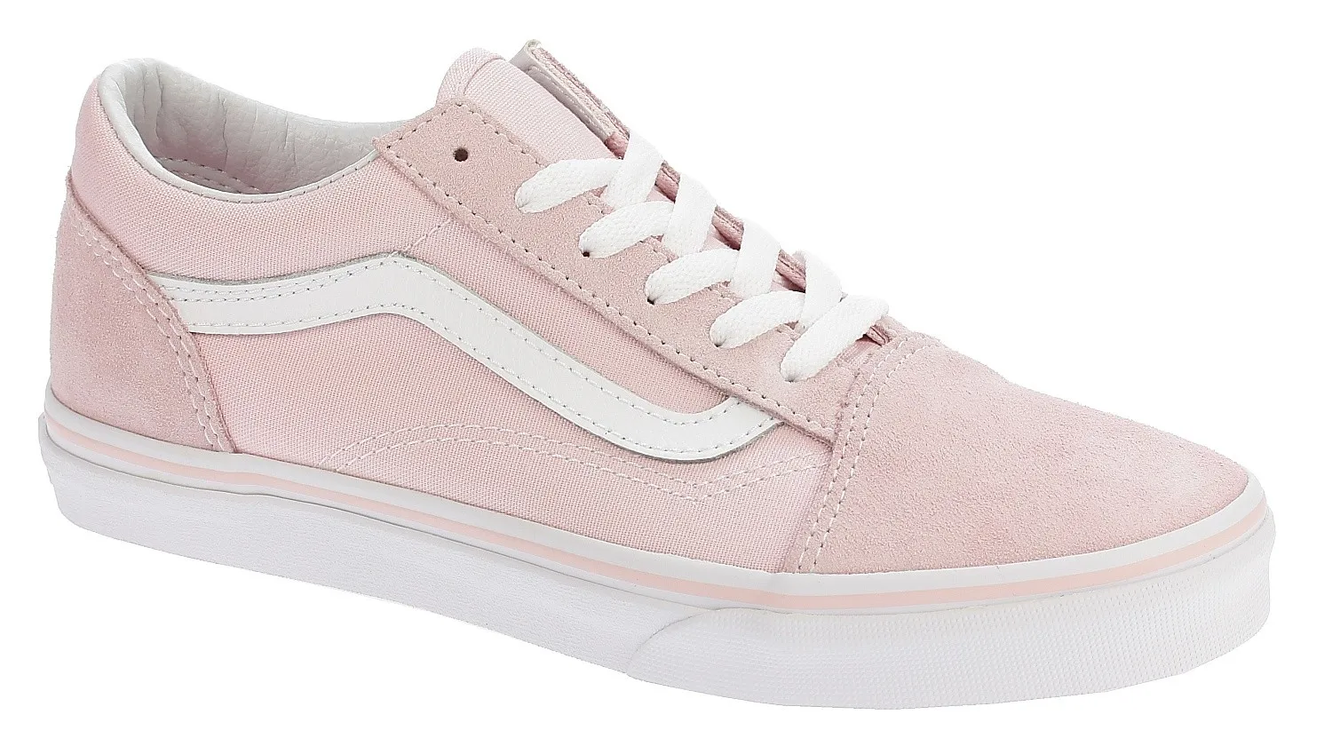 ZAPATOS VANS OLD SKOOL  SUEDE CANVAS/CHALK PINK/TRUE WHITE  UNISEX JUNIOR